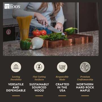 John Boos Large Reversible Cutting Board - Perfect for All Kitchens
