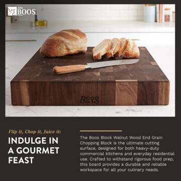 John Boos Large Reversible Cutting Board - Perfect for All Kitchens