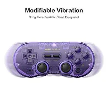 8Bitdo SN30 Pro Switch Wireless Bluetooth Game Controller Gamepad (Hall Effect Joystick Update) for Switch Steam Mac PC Android Windows MacOS (Purple)