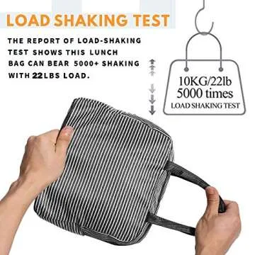 League Promo Lunch Bag Large Reusable Insulated Lunch Bags for Women Men Tote Bag Adult Lunch Box Organizer Holder Container (Strip)