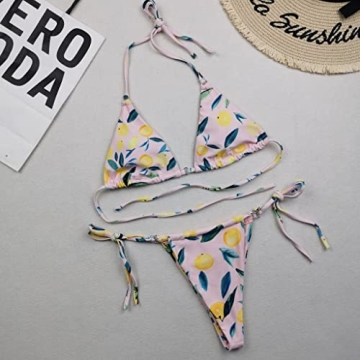 Womens Floral Two Piece Bikini Set for Summer Fun