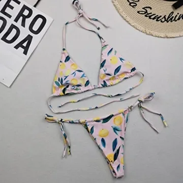 Womens Floral Two Piece Bikini Set for Summer Fun