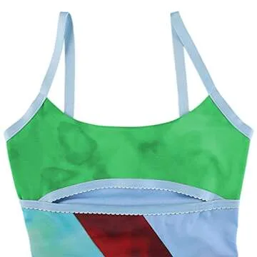 Women’s Bodycon Mini Dress Y2K Halter Backless Sundress Slim Fit Sleeveless Patchwork Printing Streetwear (Green, S)