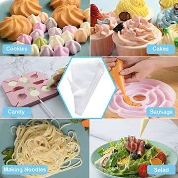 Piping Bags & Tips Set - 100 Disposable Pastry Bags Kit