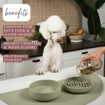 Waterproof Silicone Pet Food Mat - Non-Slip & Easy to Clean