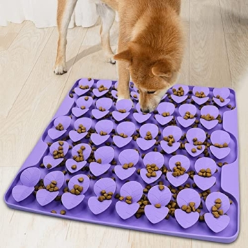 Femont Snuffle Mat for Large Dogs,Silicone Slow Feeder Lick Down Eating,Encourages Natural Foraging ...