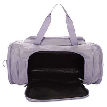 DALIX Signature Travel or Gym Duffle Bag in Purple Large