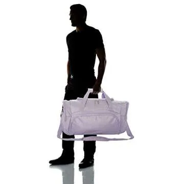 DALIX Signature Travel or Gym Duffle Bag in Purple Large