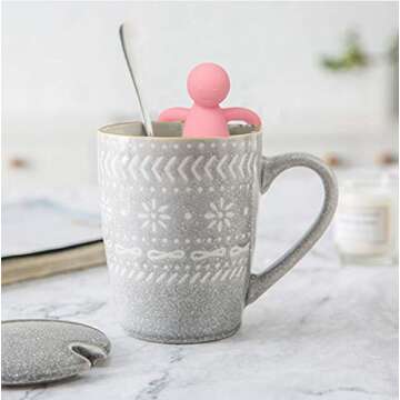 Leden Cute Loose Leaf Tea Infuser - Adorable Pink Steeper for Tea Lovers