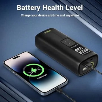 Tire Inflator Portable Air Compressor 25000mAh & 12V DC Air Pump for Car, 3X Faster Cordless Tire Pump for Car, Bicycle, Motorcycle, Ball, with Tire Pressure Gauge (2025 New Upgraded