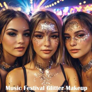 MEICOLY Silver Body Glitter,Face Glitter for Halloween,Chunky Silver Glitter Face Paint,Mermaid Sequins Hair Glitter Makeup,Music Festival Party Accessories,Sparkle Body Glitter Gel for Women Kids