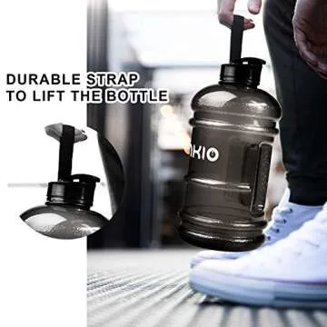 PANKIO Water Jug 2.2L Big Water Bottle 73OZ Half Gallon Sports Water Bottle Big Capacity Container BPA Free Water Bottles for Fitness Gym Yoga Travel Cycling Camping Outdoor