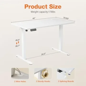 Sweetcrispy Adjustable Standing Desk for Home Office
