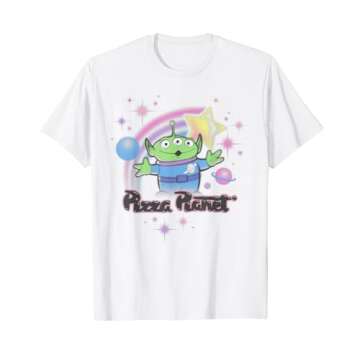 Disney Pixar Toy Story Alien Pizza Planet Airbrush T-Shirt