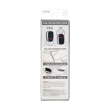 KISS imPRESS All Black Coffin Shape Press On Nails