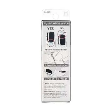 KISS imPRESS All Black Coffin Shape Press On Nails