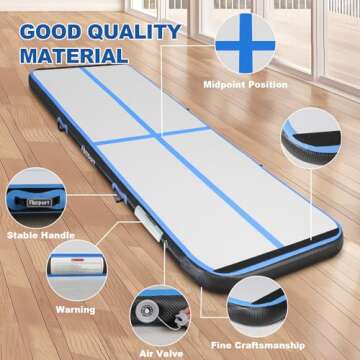 FBSPORT Inflatable Air Gymnastics Mats - Safe & Durable
