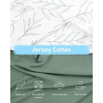 Babebay Bassinet Sheet Fitted for Baby Boy and Girl, Jersey Knit Cotton for Natural Comfort Fitted f...