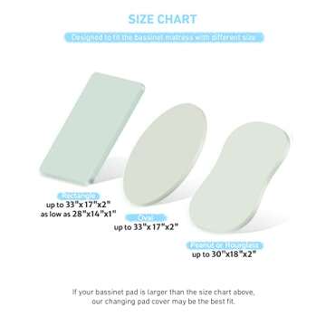 Babebay Bassinet Sheet Fitted for Baby Boy and Girl, Jersey Knit Cotton for Natural Comfort Fitted for Oval, Hourglass and Rectangular Mattress, Soft and Safe, 2 Pack (Sage Green)