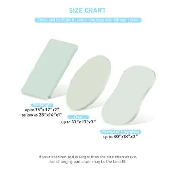 Babebay Bassinet Sheet Fitted for Baby Boy and Girl, Jersey Knit Cotton for Natural Comfort Fitted for Oval, Hourglass and Rectangular Mattress, Soft and Safe, 2 Pack (Sage Green)