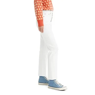 Levi's Women's Wedgie Straight Jeans in White Stonewash