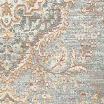 Momeni Rugs Isabella Traditional Medallion Flat Weave Area Rug, 5'3" X 7'3", Blue