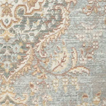 Momeni Rugs Isabella Traditional Medallion Flat Weave Area Rug, 5'3" X 7'3", Blue