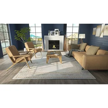 Momeni Rugs Isabella Traditional Medallion Flat Weave Area Rug, 5'3" X 7'3", Blue