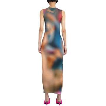 Women Hollow Out Bodycon Maxi Dresses Y2K Spaghetti Strap Backless Cami Dress Split Elegant Evening Party Dresses