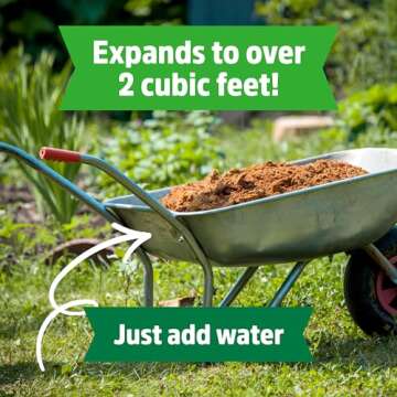 Back to the Roots Organic Coco Coir Value Pack | 10lb Compressed Block Expands to 15 Gallons