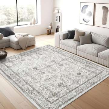 Soalmost 8x10 Area Rugs, Washable Rugs, Large Stain Resistant Area Rug for Living Room Bedroom Dinin...