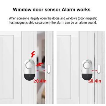 Door Window Alarm, 120DB Door Alarms for Kids Safety, Door Chime for Store Home