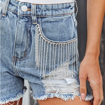 Women’s Summer Casual Denim Shorts with Pockets