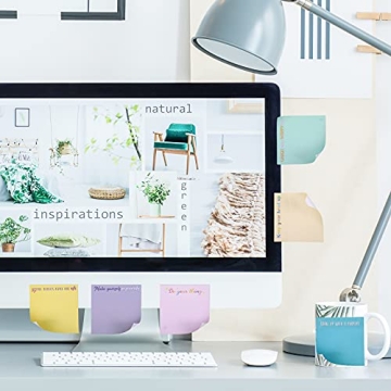 Zonon 12 Pieces Inspirational Sticky Notes 3 x 3 Inch Motivational Fun Notepads Positive Gifts for Teacher Nurse Coworkers Work Studying Supplies (Simple Style)