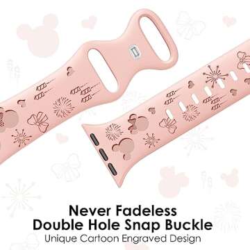 Engraved Silicone Apple Watch Bands - Stylish Replacement Strap