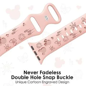 Engraved Silicone Apple Watch Bands - Stylish Replacement Strap