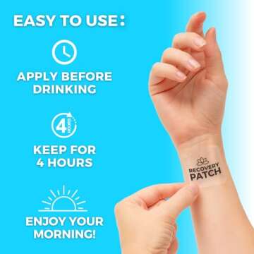 Party Treats Recovery Patches 28 Pack - Wake Up Refreshed & Energized with Our 100% Natural Ingredie...