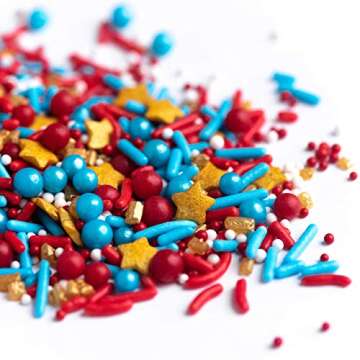 Sweets Indeed Sprinkles, Edible Sprinkle Mix, Perfect for Cake Decorations, Baking, Ice Cream, Cookies, Cupcake Topper, 6.5 ounces (Marvelous)