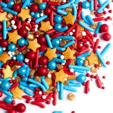 Sweets Indeed Sprinkles, Edible Sprinkle Mix, Perfect for Cake Decorations, Baking, Ice Cream, Cookies, Cupcake Topper, 6.5 ounces (Marvelous)
