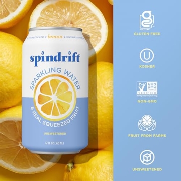 Spindrift Lemon Sparkling Water Pack of 24