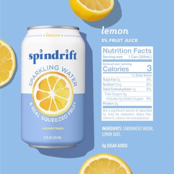 Spindrift Lemon Sparkling Water Pack of 24