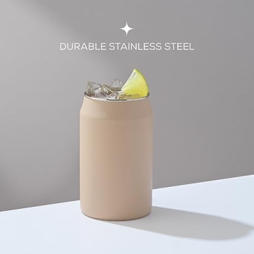 JoyJolt Metal Beer Can Tumblers - Set of 6 Stylish Cups