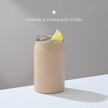 JoyJolt Metal Beer Can Tumblers - Set of 6 Stylish Cups