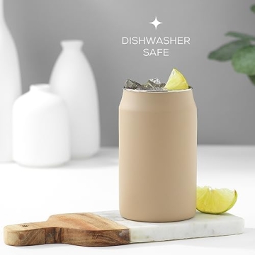 JoyJolt Metal Beer Can Tumblers - Set of 6 Stylish Cups