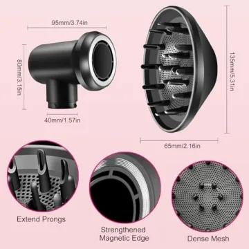 Diffuser and Adaptor for Dyson Airwrap Styler - Versatile Hair Tool