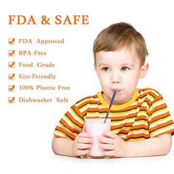 Rainbow Reusable Straws - Portable & Eco-Friendly