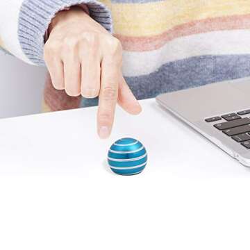 Desk-Fidget-Kinetic-Toys Cool-Gadgets: Cool-Stuff Thing Game Toy for Adult Teen Children Kid, Optical-Illusion Stress Relief Gifts for Man Women Home Office School Christmas Spinning Up 180 Seconds