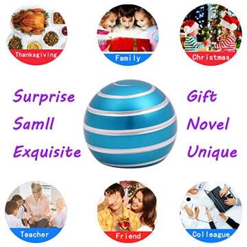 Desk-Fidget-Kinetic-Toys Cool-Gadgets: Cool-Stuff Thing Game Toy for Adult Teen Children Kid, Optical-Illusion Stress Relief Gifts for Man Women Home Office School Christmas Spinning Up 180 Seconds