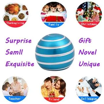 Desk-Fidget-Kinetic-Toys Cool-Gadgets: Cool-Stuff Thing Game Toy for Adult Teen Children Kid, Optical-Illusion Stress Relief Gifts for Man Women Home Office School Christmas Spinning Up 180 Seconds