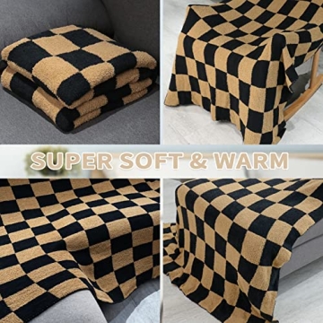 QQP Cozy Checkered Throw Blanket 50x60